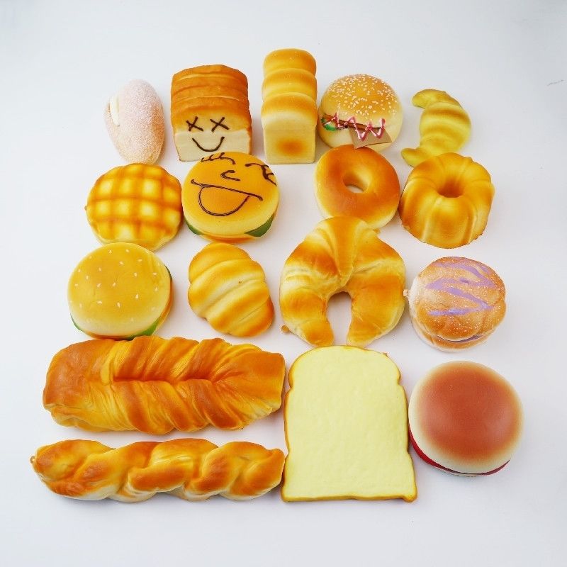 shanbei 慢回弹仿真面包捏捏玩具减压橱窗食物模型过家家道具 随机4个