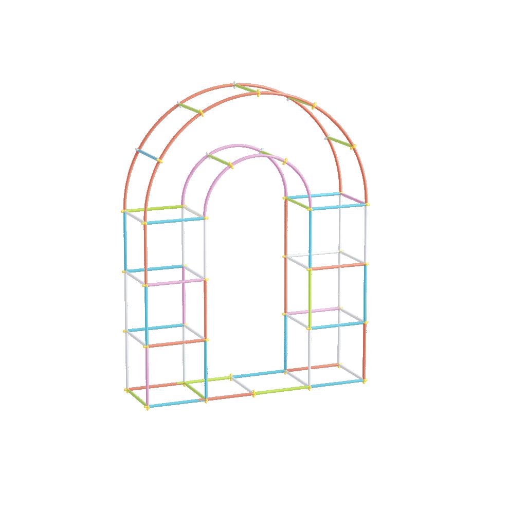 积木玩具房子儿童聪明棒吸管积木搭建拼插搭房子幼儿男diy玩具女拼搭