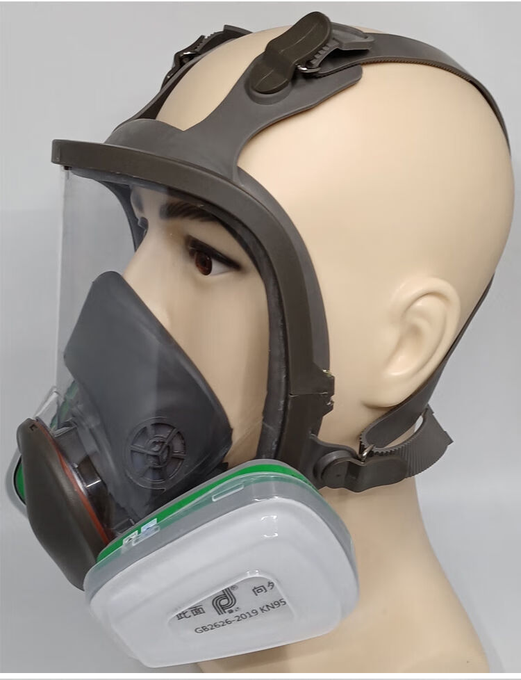 6800防毒面具防尘喷漆打农药专用氨气工业消防头戴式全脸防护面罩