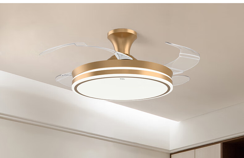 广东中山市古镇灯具风扇灯电风扇灯现代简约餐厅客厅家用灯扇一体吊灯