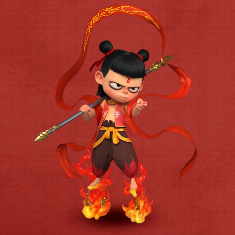 哪吒的混天绫 儿童哪吒演出道具混天绫乾坤圈红缨枪哪吒魔童降世同款