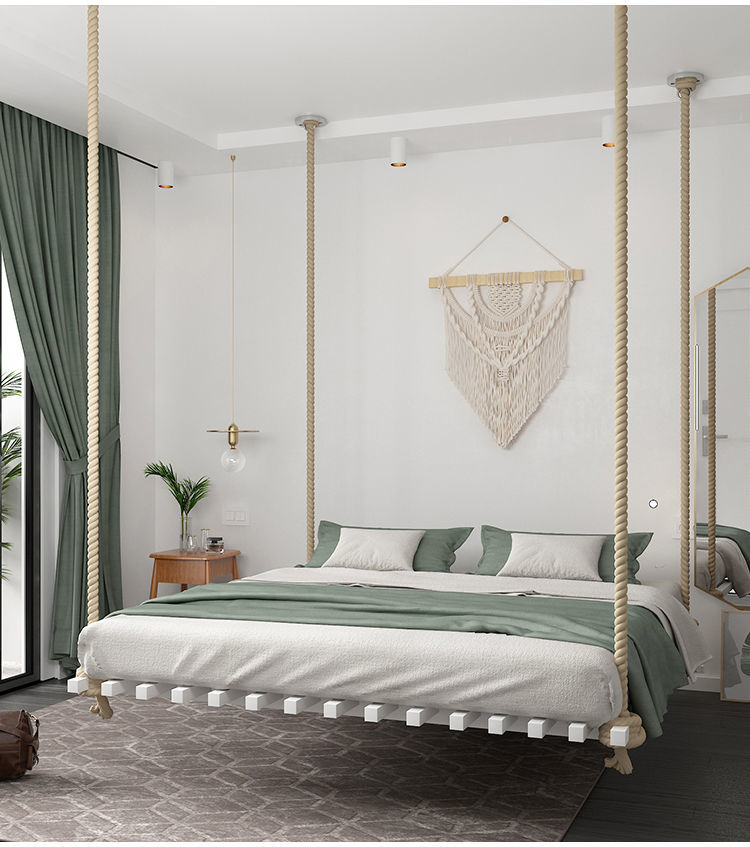 抖音同款室内摇摆床双人绳索秋千床网红酒店家用卧室可睡觉民宿情趣床