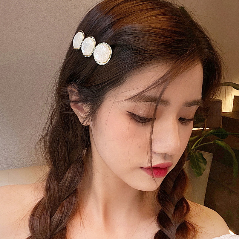 siccsaee韩国珍珠发夹刘海碎发边夹侧边感鸭嘴夹头发夹簧夹头饰女贝珠