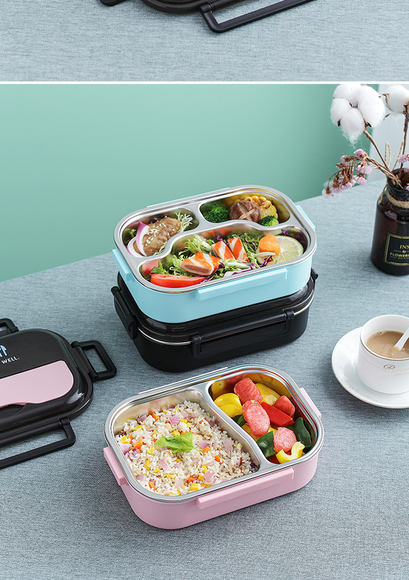 小学生饭盒学生专用两格饭盒方便携带小学生专用儿童便当盒保温不锈钢