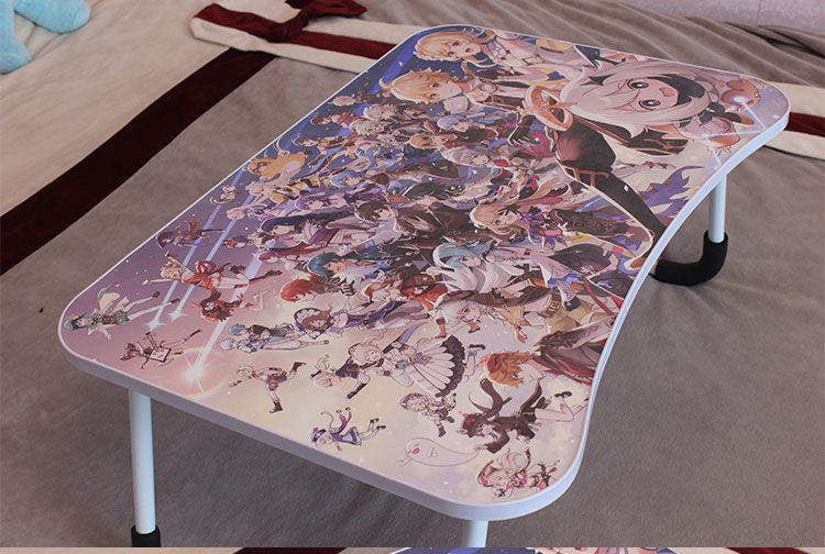 床上小桌子ins风宿舍懒人电脑折叠桌二次元书桌私人订制原神 来图定制