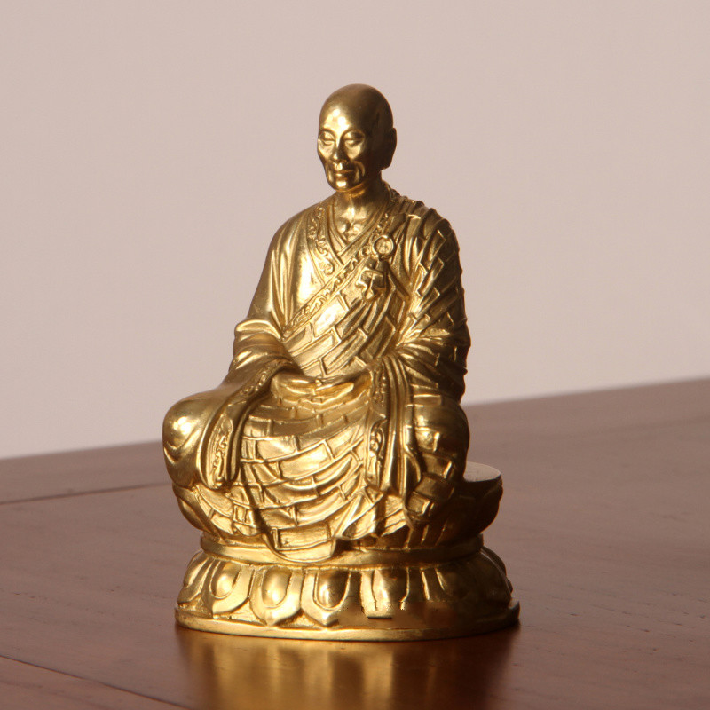 六祖慧能像觉藏 纯铜六祖佛像摆件 六祖慧能大师如来佛居家供奉随身