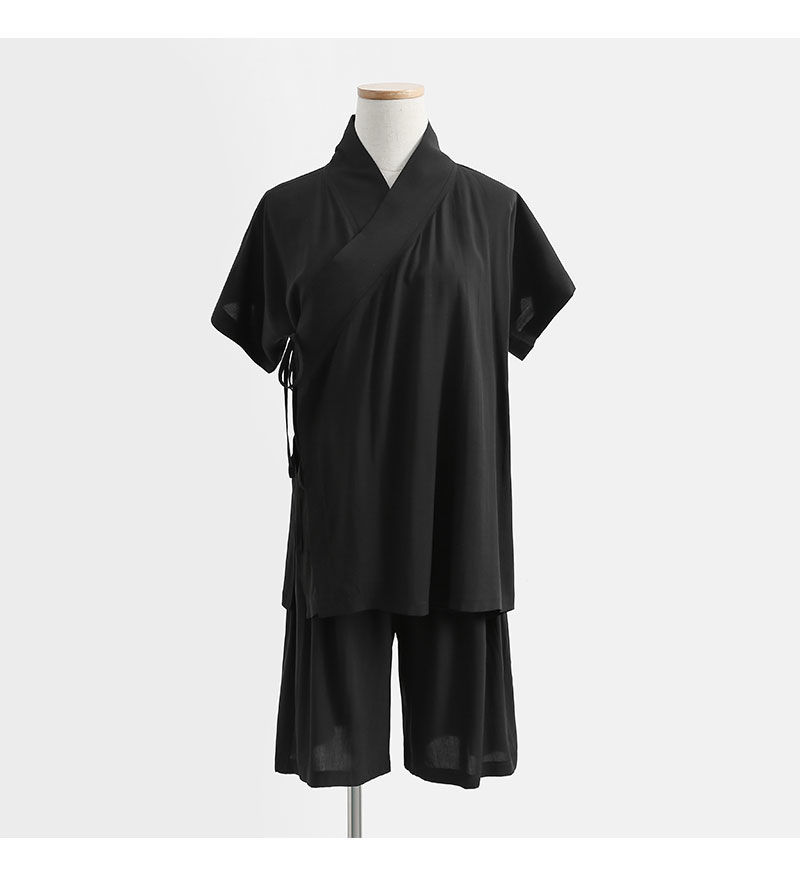 禾佳成 古代汉服交领明制汉服中衣中裤夏款打底女里衣内衬白色禅修服