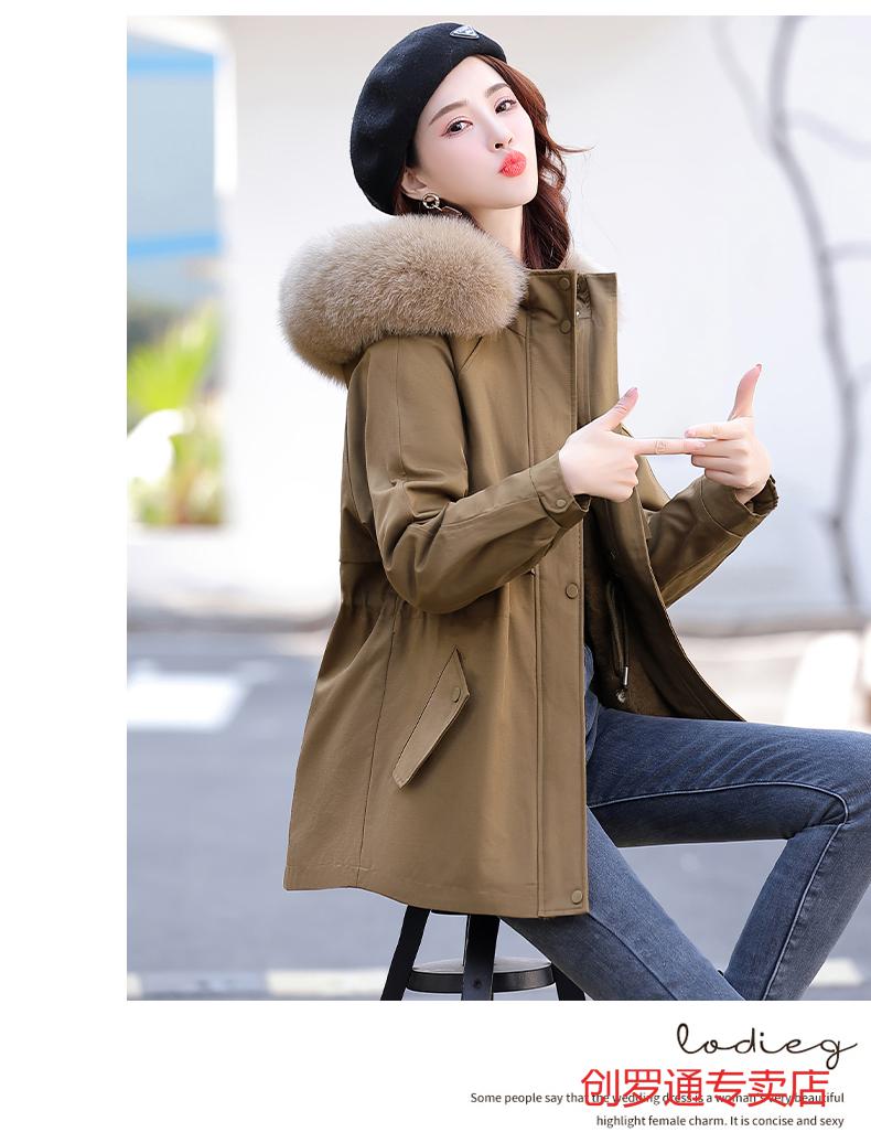 雅鹿派克服棉服女加厚2021年秋季装新款韩版宽松面包服棉袄外套咖色m