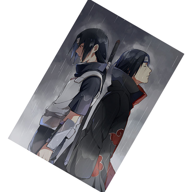 火影忍者海报新款带土斑鼬神周边同款高清卡卡西宿舍墙贴纸玫瑰海报鼬