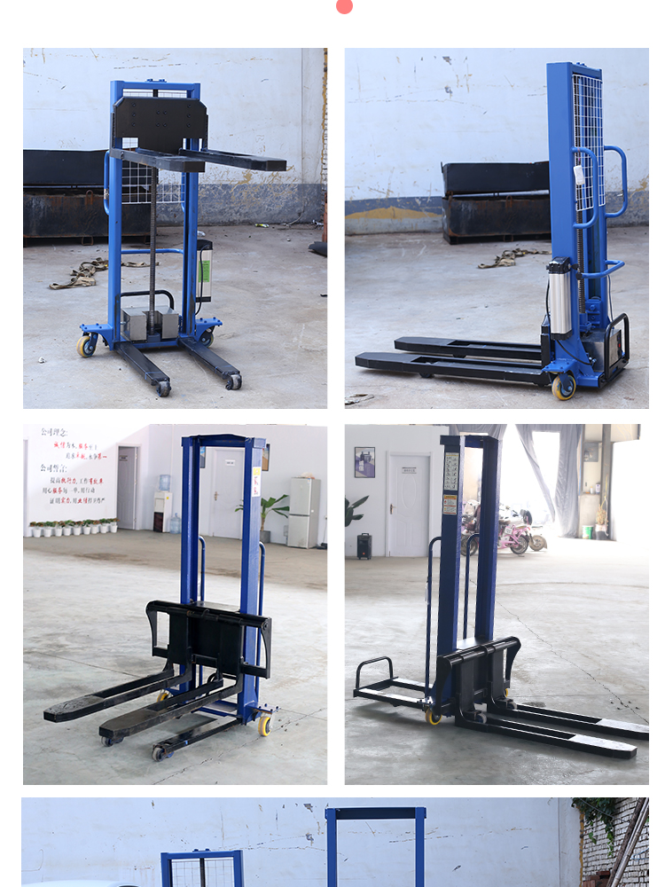 电动随车叉车上下货全自动升降手推便携式堆高1吨升高搬运装卸车载重
