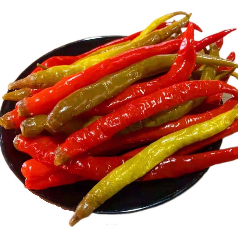贵州土特产泡辣椒铜仁农家自制酸辣椒老坛二荆条糟辣椒红青混合装 中