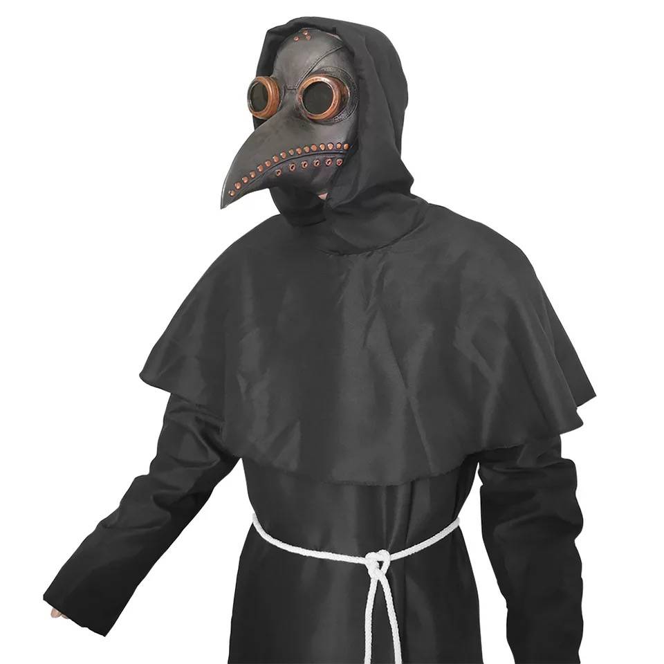 鸟嘴面具 万圣节蒸汽朋克中世纪温疫医生鸟嘴面具鬼脸cos服恐怖派对