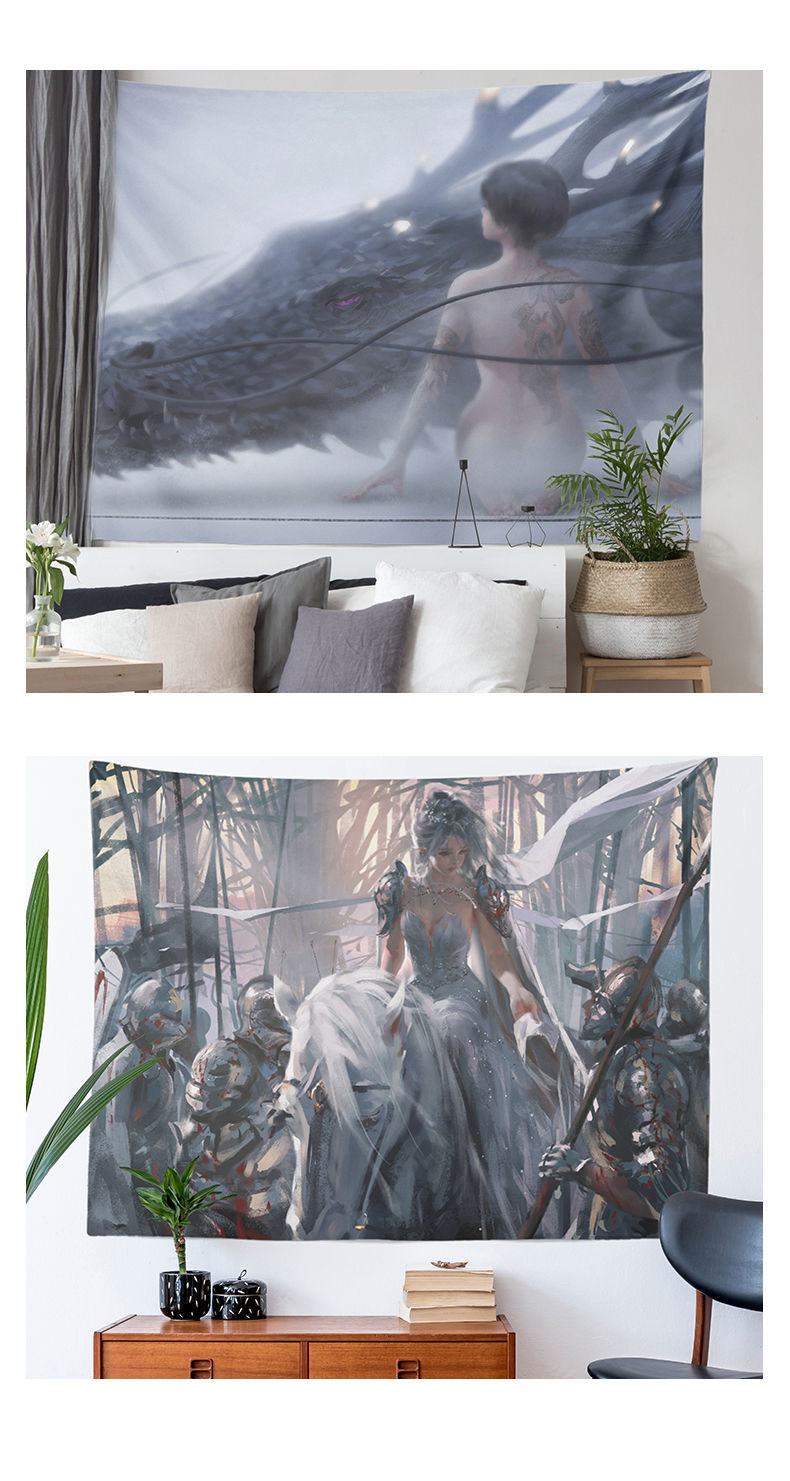 动漫周边鬼刀网红背景布ins风挂布学生冰公主高清墙画贴宿舍卧室布置