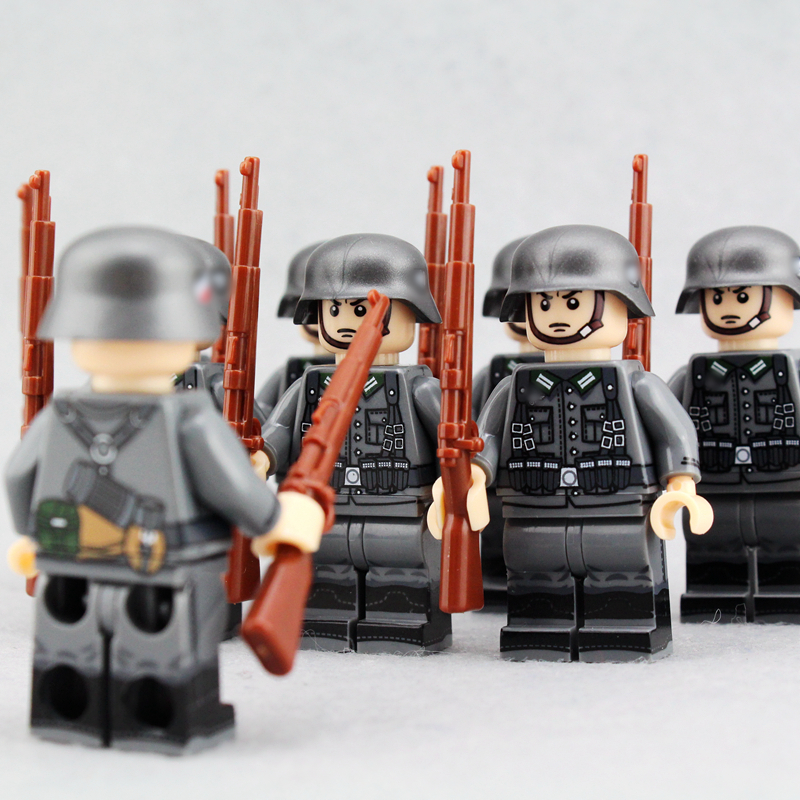 神孩子二战军事人仔jg001德军国防军wehrmacht二战军队量产moc人仔 10