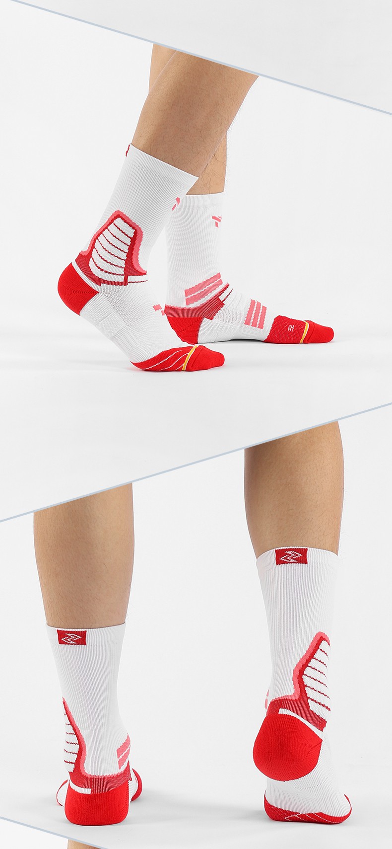 篮人篮球袜子长筒实战中高帮运动跑步潮高筒毛巾底防滑精英袜 man20aw