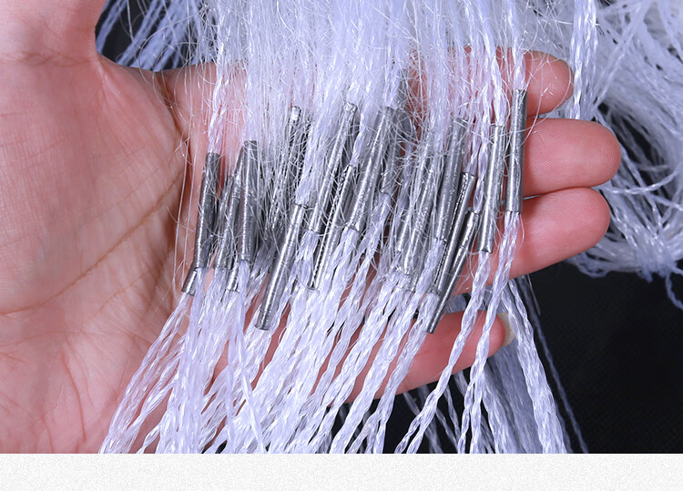 鱼网拉网捕三层加重沉网鲫鱼鲢鱼白条网占网单层浮网1指丝网 三层1.