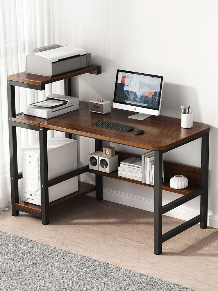 办公电脑桌台式可放打印机 电脑台式桌可放打印机一体桌家用办公电脑