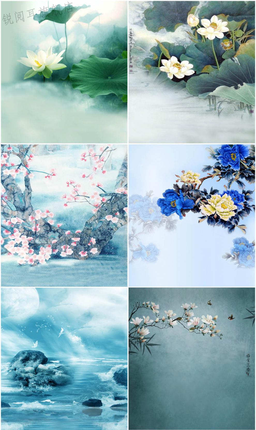 古风背景布古装古风摄影背景布中国风复古汉服唐装网红抖音快手直播间