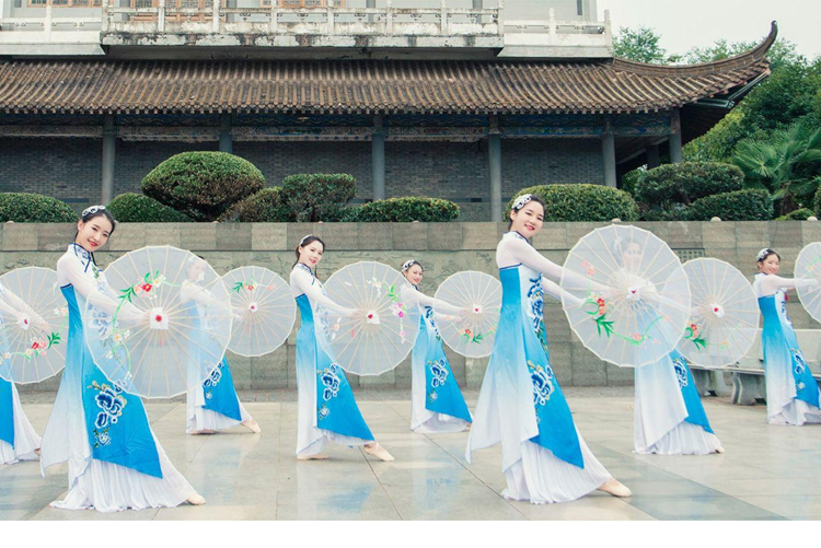 油纸伞傣族娟丝透明工艺道具油纸伞成人幼儿舞台演出跳舞蹈走秀古典花