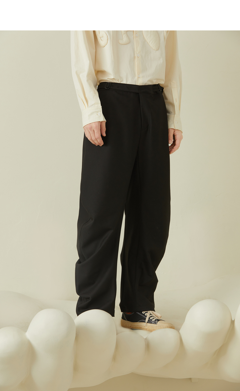 bosie rainbow21秋新款实穿不易皱休闲裤小丑灯笼裤潮5034r 黑色 l