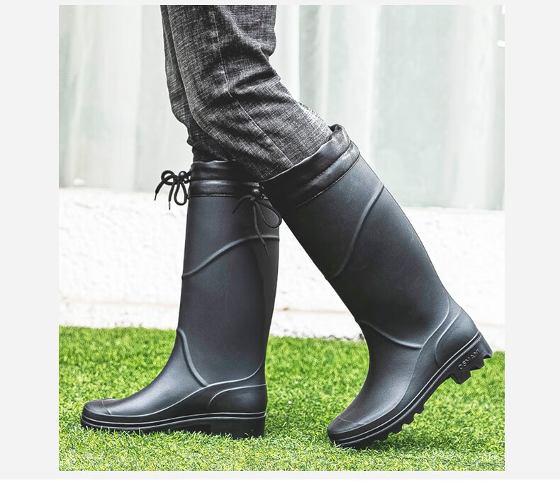 雨鞋男士高筒中筒水鞋雨靴工地干活防水款外穿防滑加厚耐磨工作钓鱼