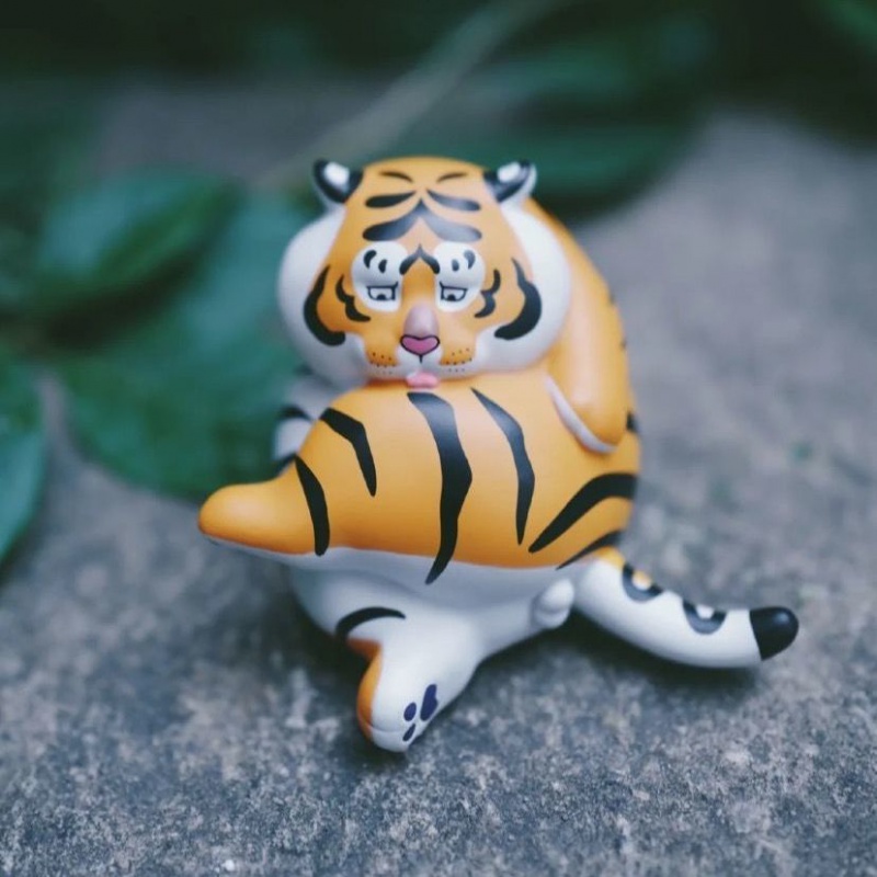 空想造物不二马大叔胖虎盲盒老虎表情包礼物公仔动物摆件整盒内含8只