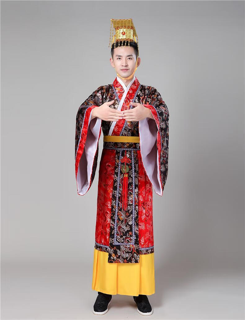 古装唐朝皇上皇帝服装秦朝汉服古代龙袍服太子服戏服演出服成人男wcx