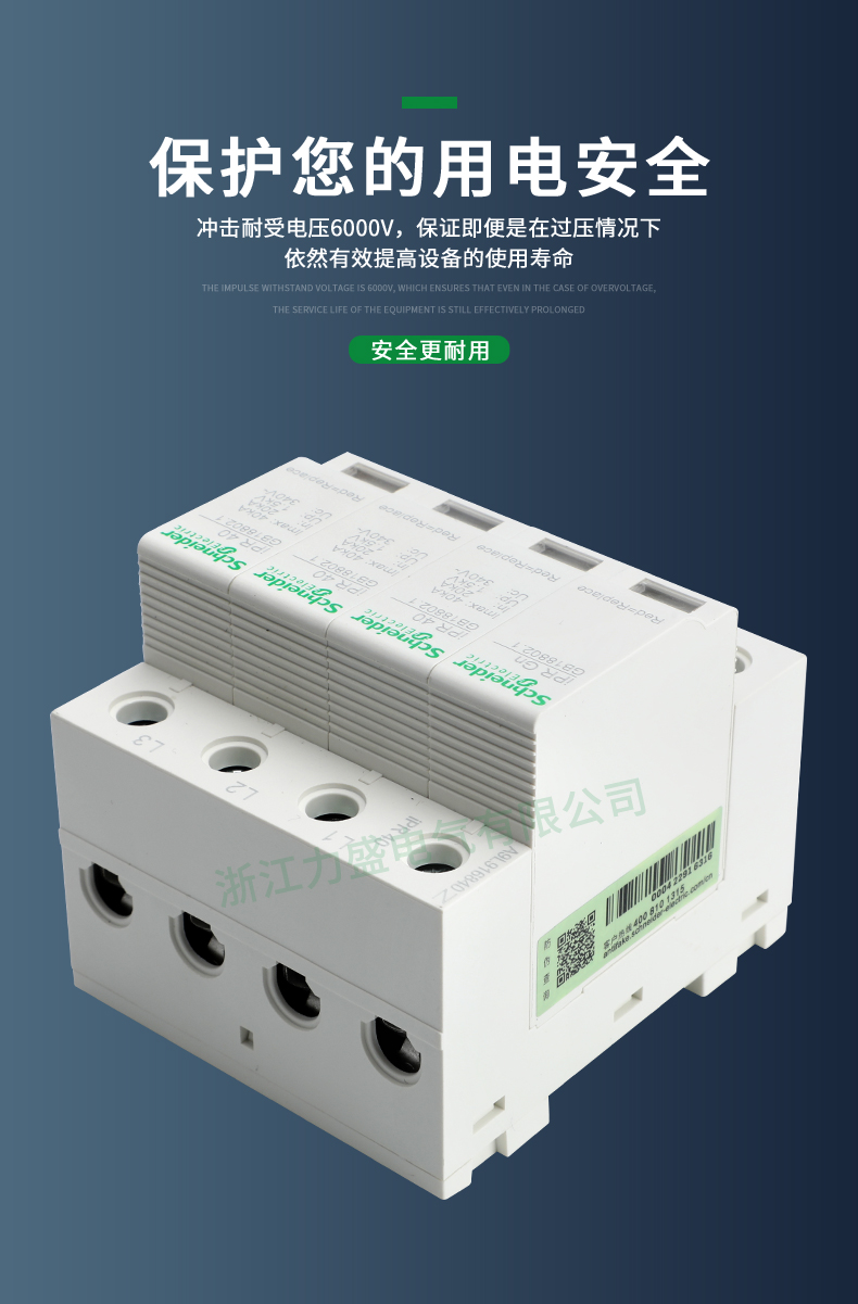 施耐德浪涌保护器ipru40ka20ka家用2p防雷器ipr系列电涌保护器4pipr80