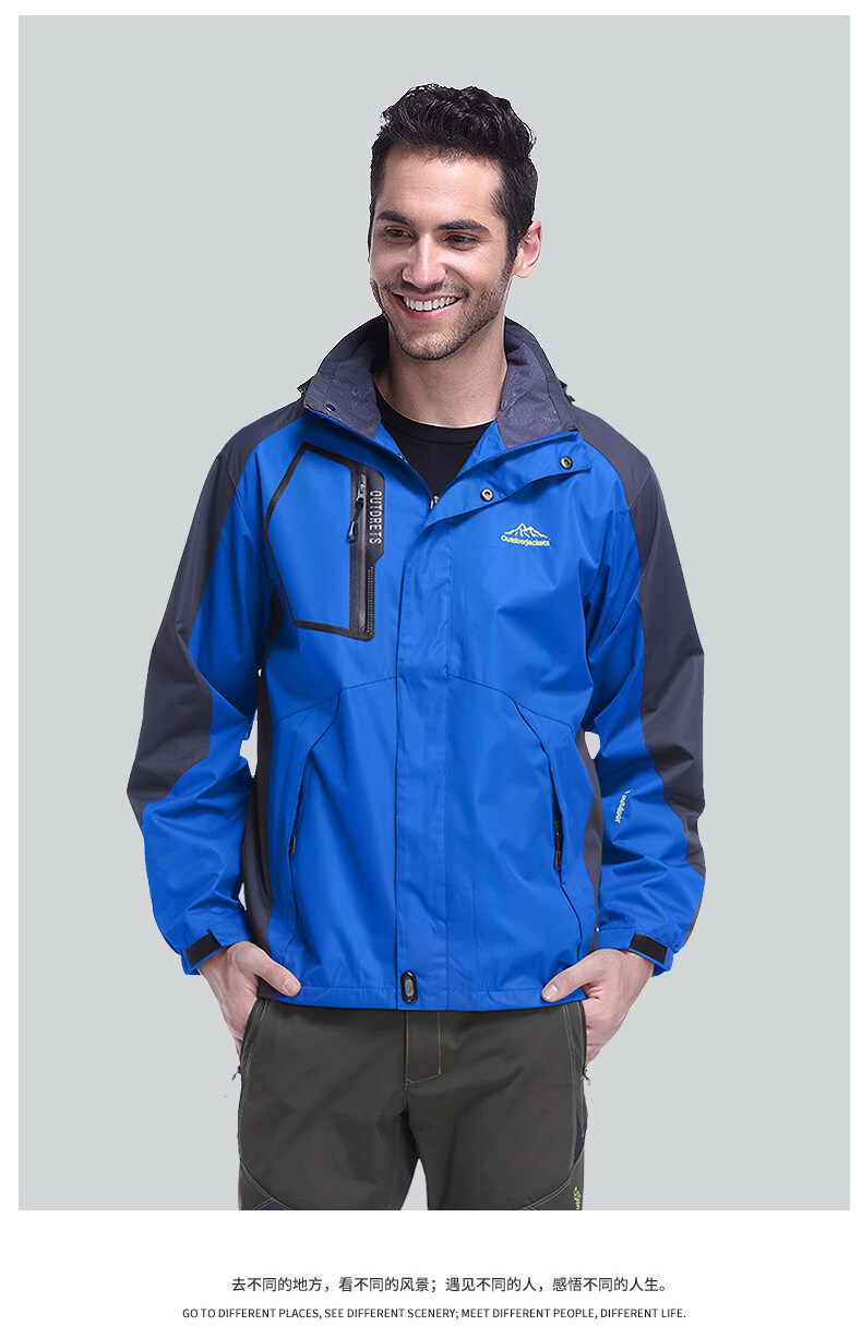 ni aj bo lonke官方服装单层户外衣男运动薄款风衣防水防风夹克登山服