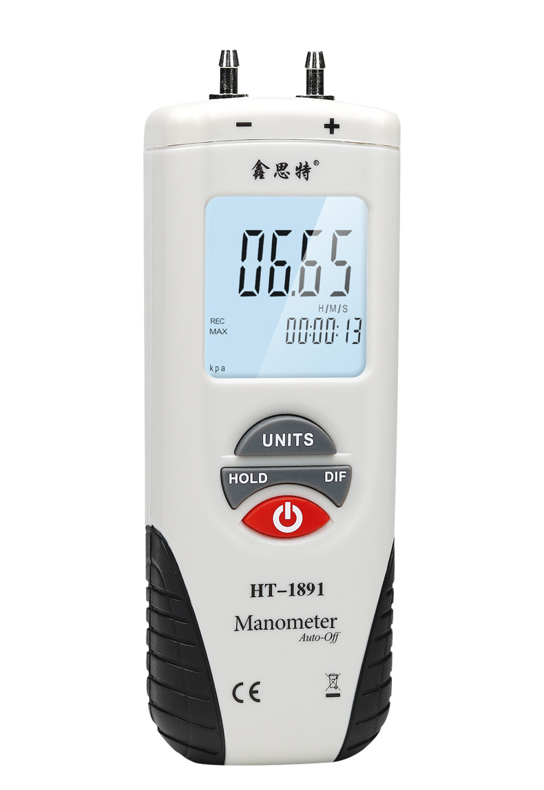 dwz鑫思特数字压力表负压差压计高精度微压表真空气压仪风压检测仪ht