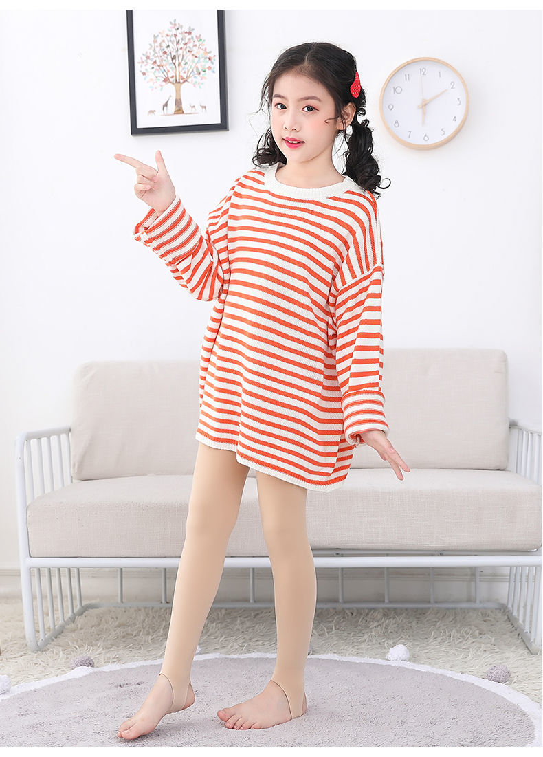 现货速发女童秋冬款加厚加绒肤色连裤袜儿童宝宝打底袜中大童白色舞蹈