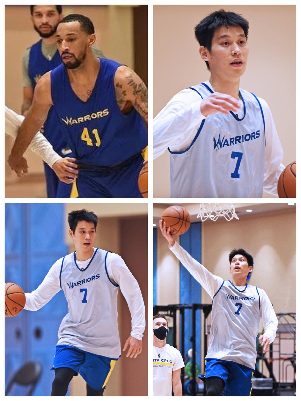 圣克鲁兹发展联盟勇士林书豪球衣 nba速干美式篮球训练背心投篮服