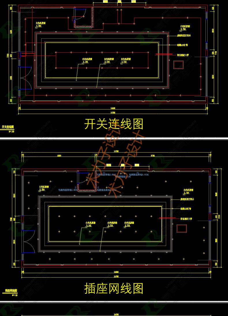 服装店专卖店cad施工图3d效果图库平面图鞋店展示厅设计方案素材