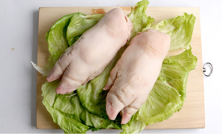 新鲜前蹄生猪蹄带蹄筋猪手猪脚新鲜冷冻2只【可帮剁】 中秋节团建送礼