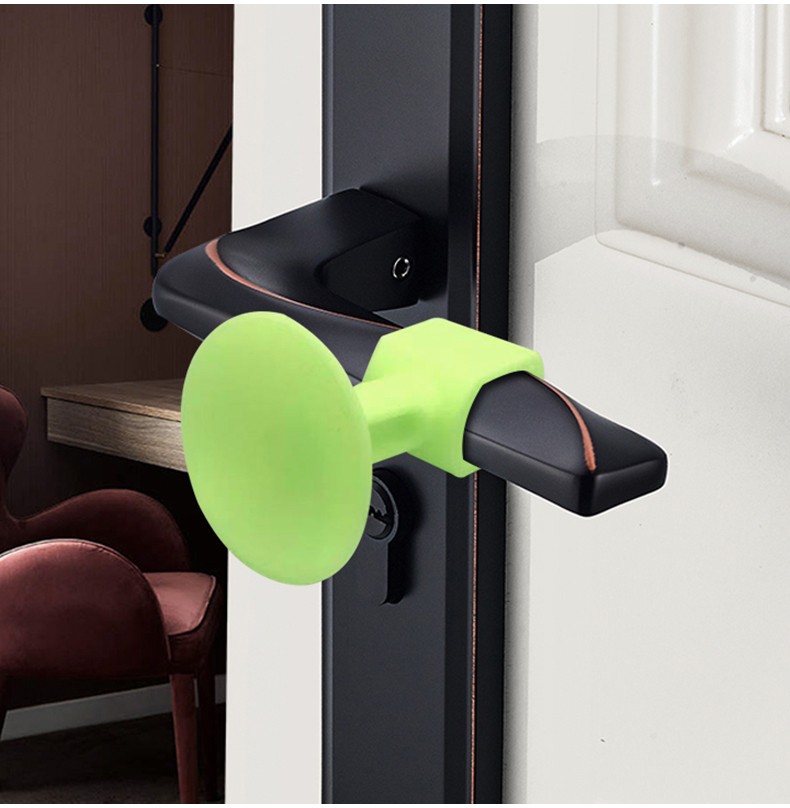 硅胶门吸免打孔塑料橡胶缓冲玻璃门阻卧室卫生间门把手防撞 彩色门吸