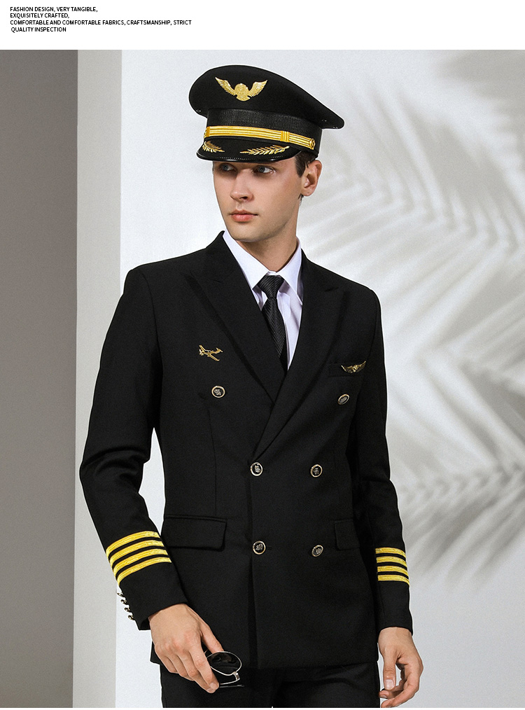 航空服装机长制服国航机长制服航空制服空少套装飞行员制服年会礼服男