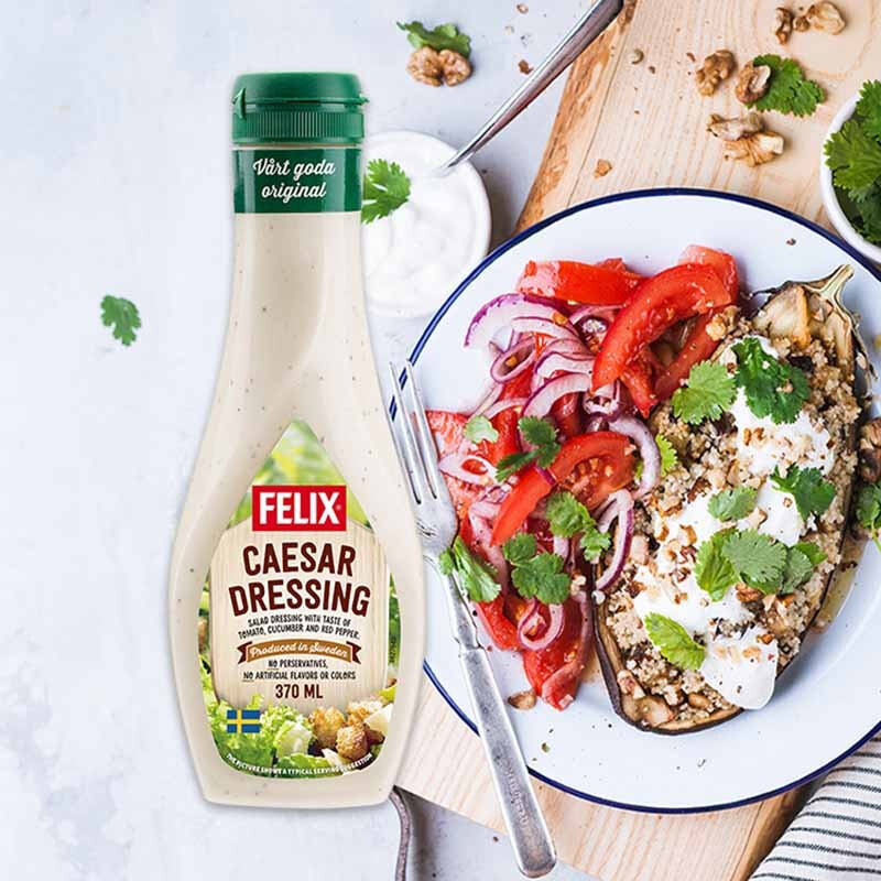 瑞典菲力斯felix凯撒沙拉酱370ml*1水果蔬菜沙拉酱奶油味汉堡面包色拉