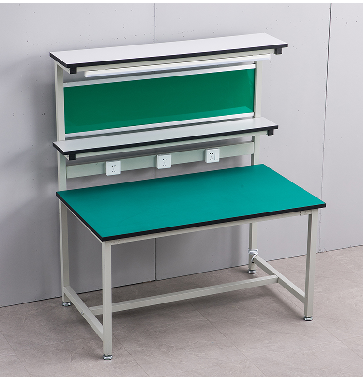 京艺展防静电工作台重型工作台钳工台车间电子厂生产流水线带灯操作台