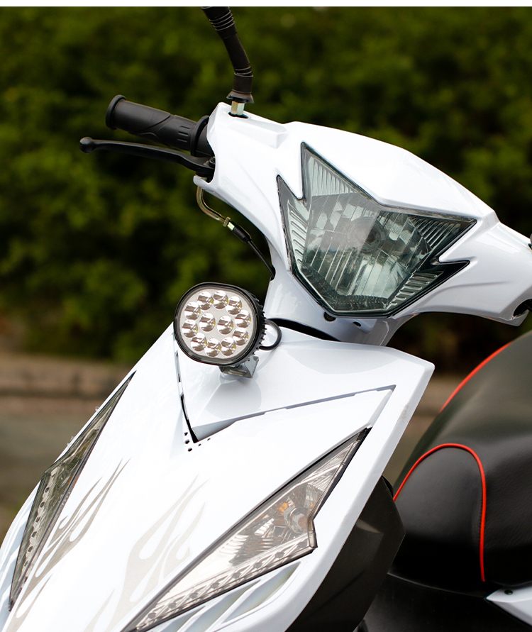 工马 电动车灯超亮led大灯外置强光电车灯电瓶车摩托车车灯 12v灯led