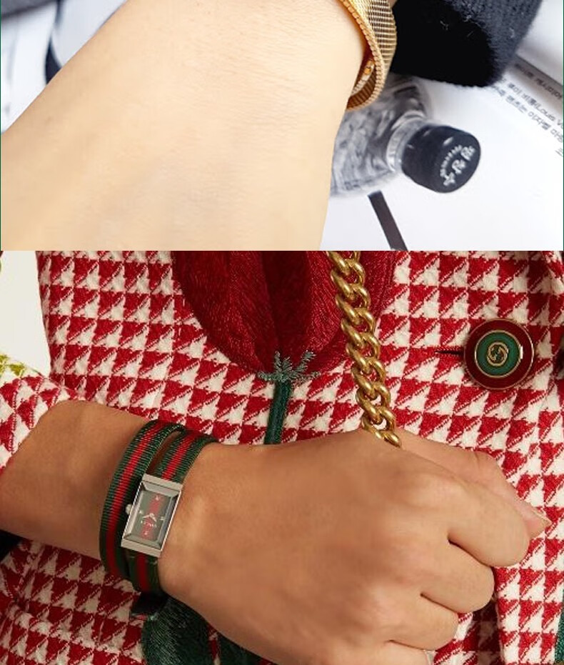 送礼gucci古驰手表女gframe系列小方表时尚in风石英女表代购预售ya