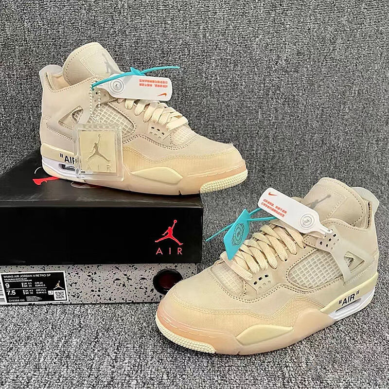 aj官网联名白帆蝉翼鞋男ow气垫缓震耐磨通勤风鞋轻便情侣跑步鞋潮 t2