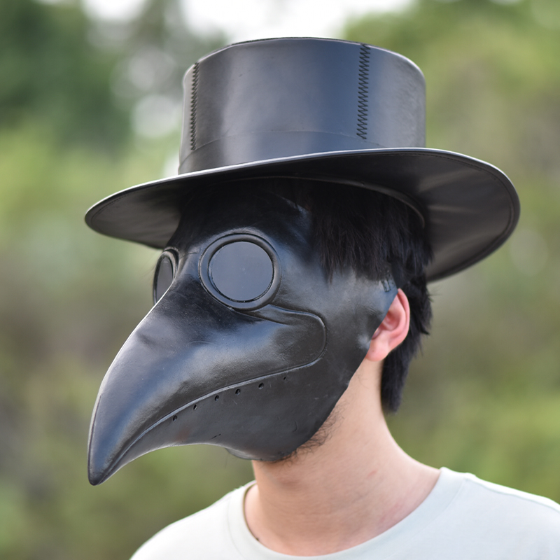 动物头套可爱头饰 瘟疫乌鸦动物乌鸦长鸟嘴面具蒸汽朋克中世纪万圣节