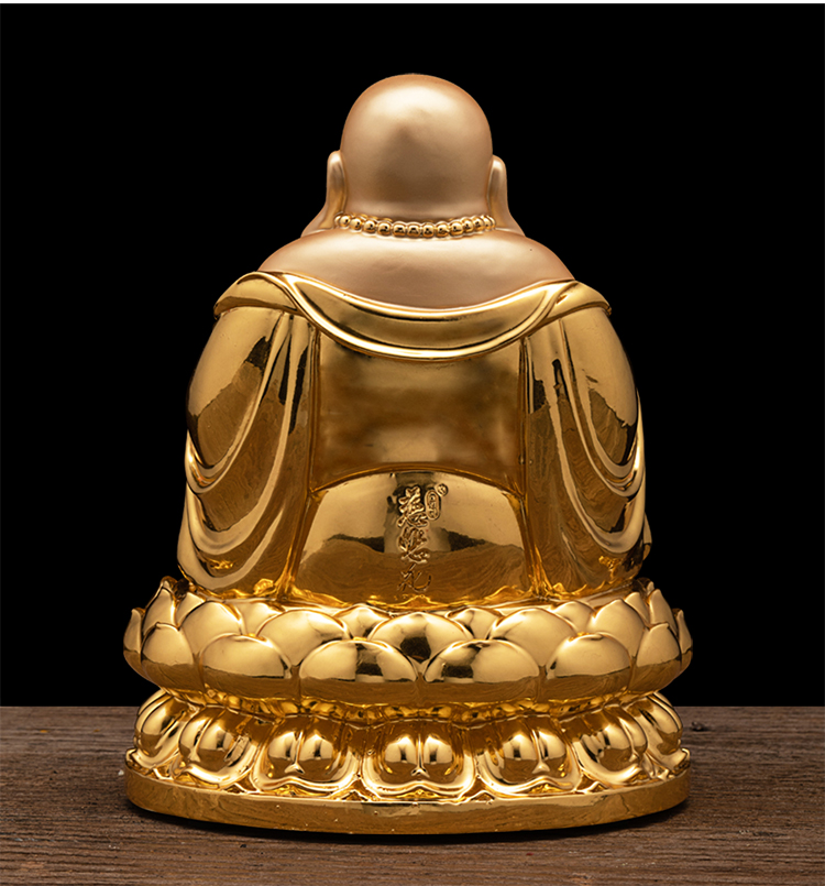 中秋节贺礼坐娑婆三圣佛像纯铜贴金身释迦牟尼地藏王观音菩萨弥勒佛