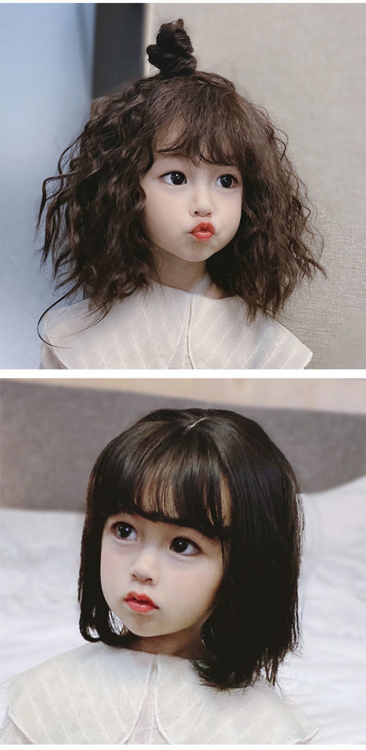 5岁小女孩烫头发图片