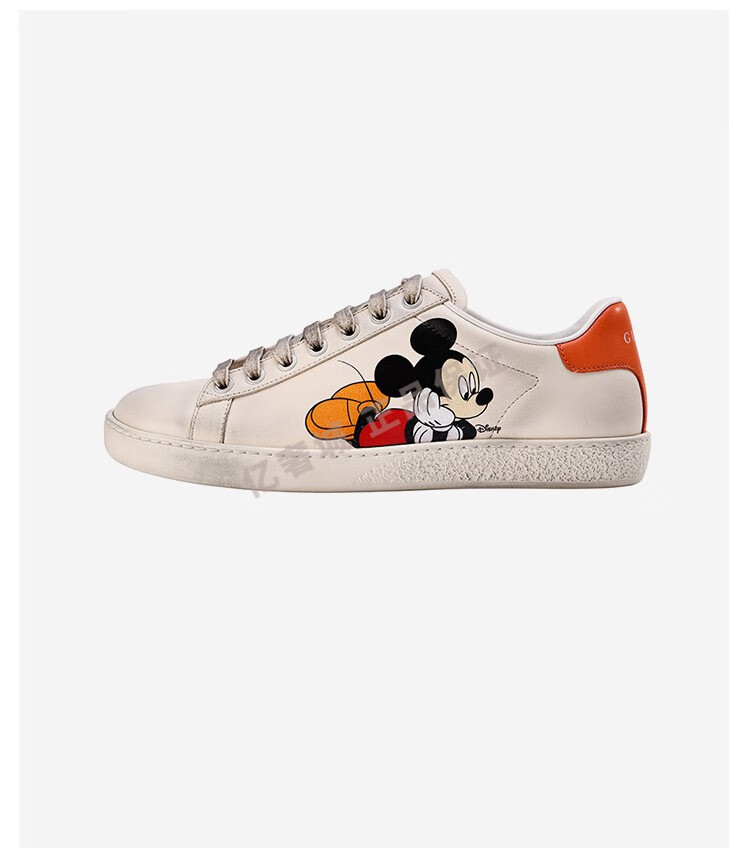【鉴定后发】【z】古驰 gucci 运动鞋 disney ace系列男士皮革饰米奇