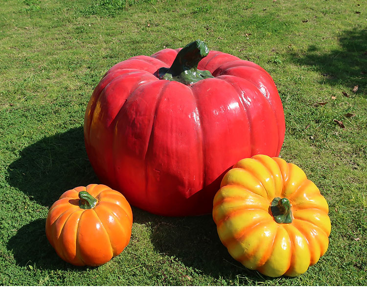 园艺玻璃钢仿真蔬菜水果模型南瓜摆件庭院大花园造景农庄园林景观装饰