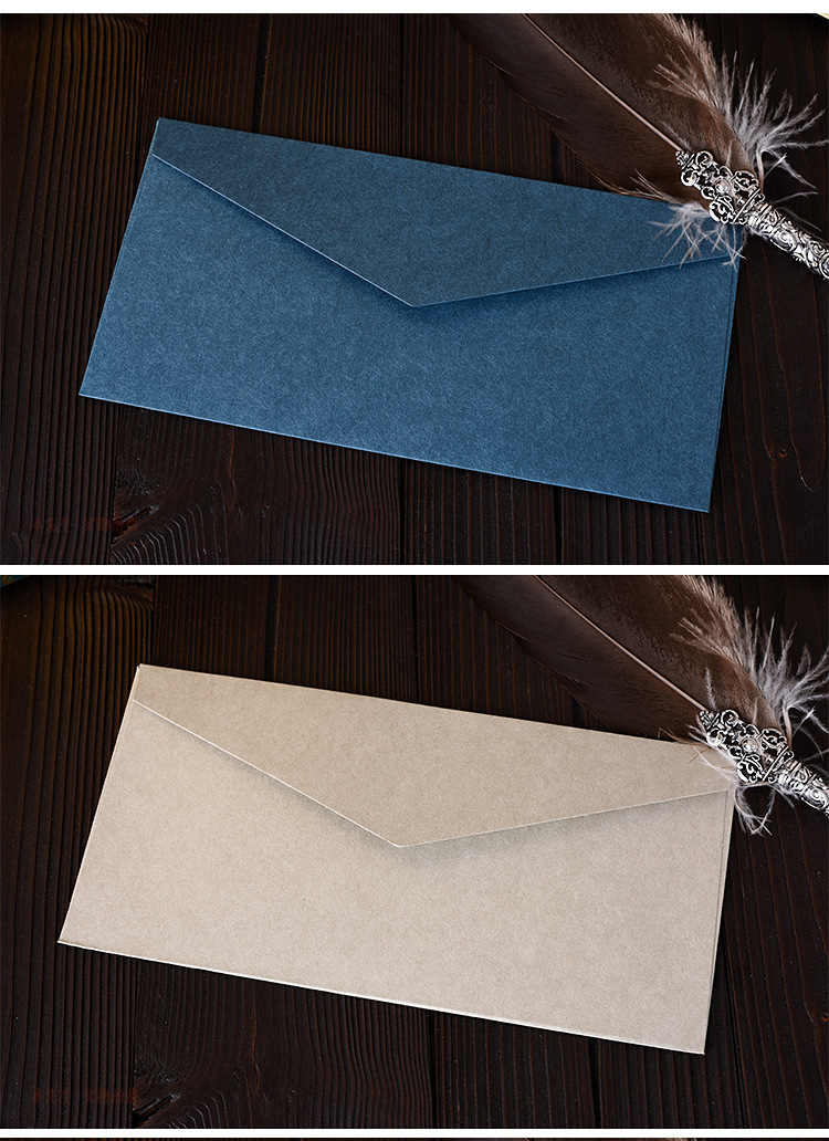 b3空白里纸信封西式纯色空白复古5号精美火漆邀请函信纸 灰色(十个装)