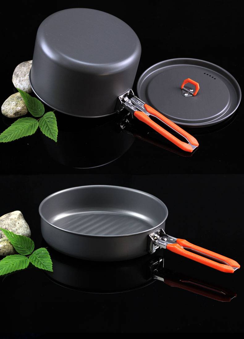 火枫野营套锅户外锅便携野外炊具锅具套装盛宴2-3/4-5人野炊用品 盛宴