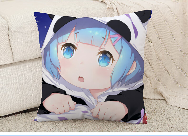蕾姆抱枕 雷姆周边从零开始异世界生活定制方形靠垫二次元动漫枕头 01