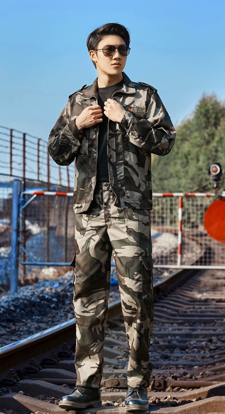 jeep/吉普旗舰官方店】猎人迷彩工作服套装男夏季军训军迷新款一套